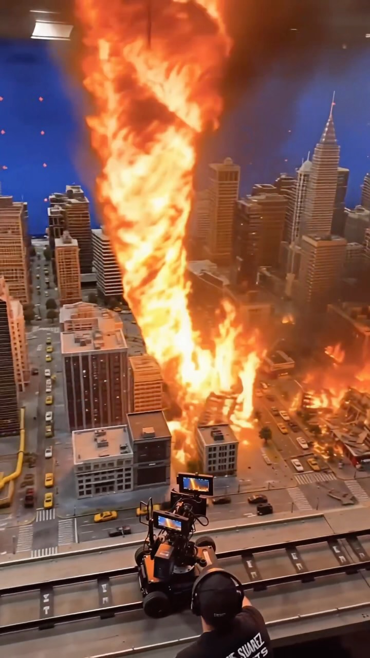 Still from an effects and disaster reel created by Dahone